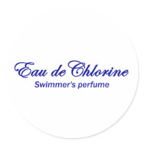Eau de Chlorine Round Stickers