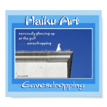 Eavesdropping Haiku Art Print by Reflekshins Eavesdropping Haiku Art Print