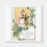 Ebaugh Marble and Granite Girl with Cats Magnets