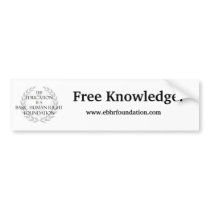 EBHR_Laurel, Free Knowledge Bumper Sticker bumper stickers