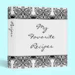 Ebony Damask Recipe Book binders