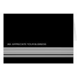 Ebony Stripes Business Thank You Card