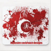 EC Splatter Logo (White) Mousepad
