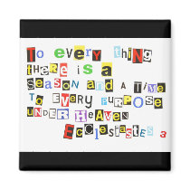 Ecclesiates 3 Ransom Note Style Magnet