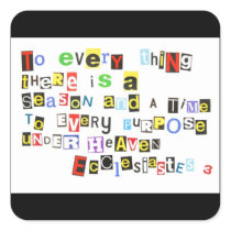 Ecclesiates 3 Ransom Note Style Stickers