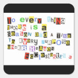 Ecclesiates 3 Ransom Note Style Stickers