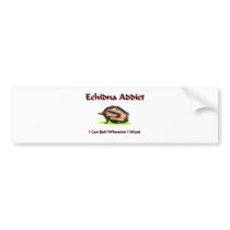 Echidna Addict bumper stickers by AnimalShirts Echidna Addict bumper stickers