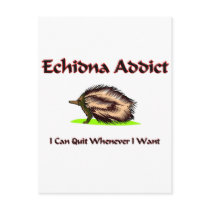 Echidna Addict postcards by AnimalShirts Echidna Addict postcards