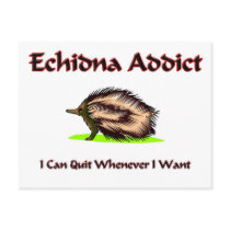 Echidna Addict postcards by AnimalShirts Echidna Addict postcards