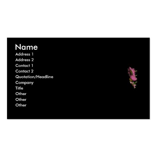 Echinacea purpurea, Business Card
