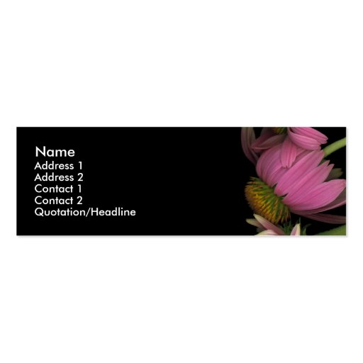 Echinacea purpurea, Profile Card Business Card Templates (front side)