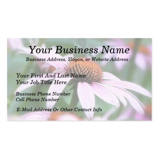 Echinaceas In The Mist Business Cards