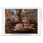Echo And Narcissus By Nicolas Poussin Card