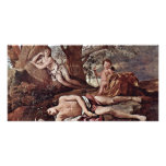 Echo And Narcissus By Poussin Nicolas Picture Card