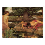Echo and Narcissus fine art Post Cards