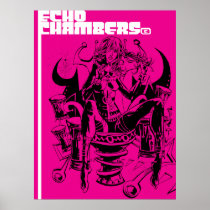 artsprojekt, echo chambers print poster, jim, mahfood, food, one, 40oz, comics, clerks, grrl scouts, colt 45, stupid, page, filler, man, live art, live, art, z-trip, murs, felt, true, tales, underground, hip, hop, sarah, silverman, program, frenchpulp, mahf, earthworms, comic, books., jim mahfood, jim mahfood skateboards, food one skateboards, 40 oz comics skateboards, food one, 40 oz comics, Poster with custom graphic design