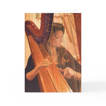 "Echo of Angels" Harp Player Watercolor Greeting Cards