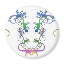 echsen ornamentation fridge magnet