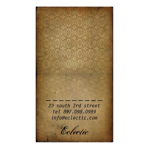 Eclectic Vintage Business Card Templates (back side)