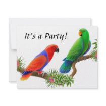 Eclectus Birds Invitation