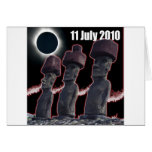 Eclipse Easter Island design 2 Greeting Cards