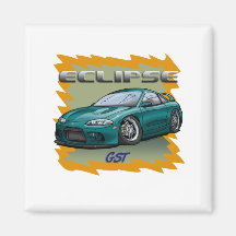 Eclipse_Green Fridge Magnet