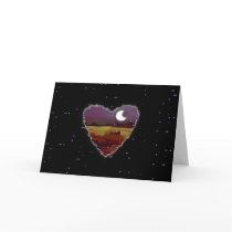 Eclipsed Heart Sci Fi Valentine Love Romance Card