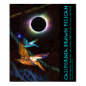 Eclipsed Pelicans With Name Graphics Z posters