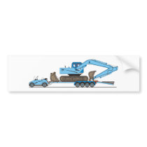 Eco Car Crane Trailer bumper stickers by graphxpro Eco Car Crane Trailer bumper stickers