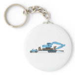 Eco Car Crane Trailer keychains