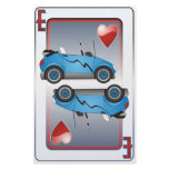Eco Car Playing Cards Blue Hearts stationery