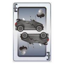 Eco Car Playing Cards Clubs Personalized Stationery