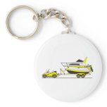 Eco Car Power Boat keychains