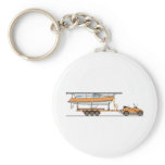 Eco Car Sail Boat Orange keychains