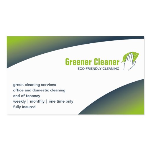 Eco-cleaning Business Card (front side)
