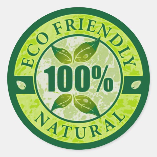 Eco Friendly 100 Natural Classic Round Sticker Zazzle