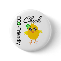Eco-Friendly Chick Pinback Button