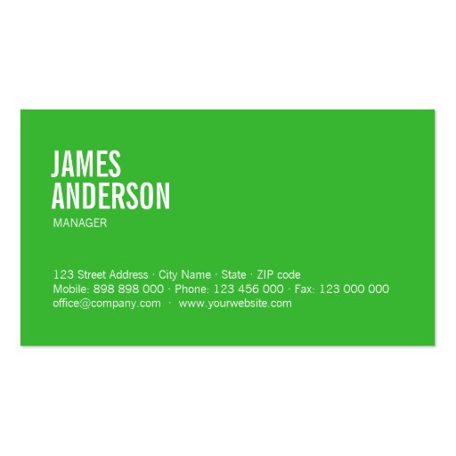 Eco Friendly Cleaning Services business card (back side)