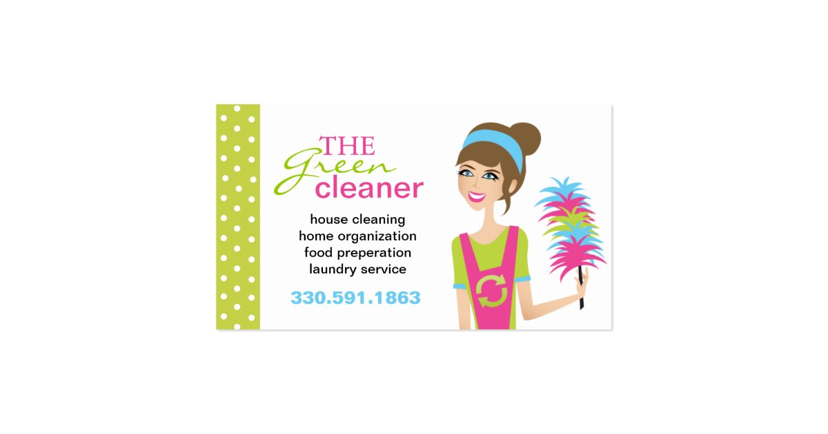 EcoFriendly Cleaning Services Business Cards Zazzle