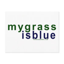 Eco-Friendly My Grass Is Blue Postcard