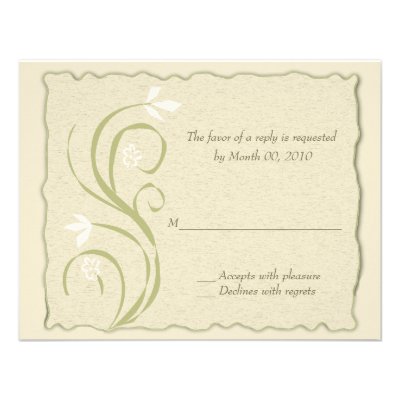 Eco-Friendly Reply cards Personalized Invite