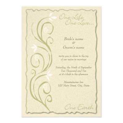 Eco-friendly Wedding Invitation