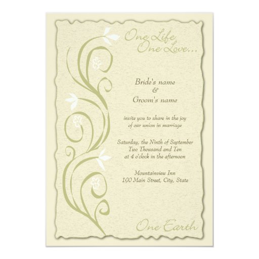 Eco-Friendly Wedding Invitation