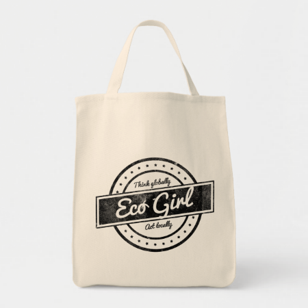 Eco Girl Grocery Tote Bag