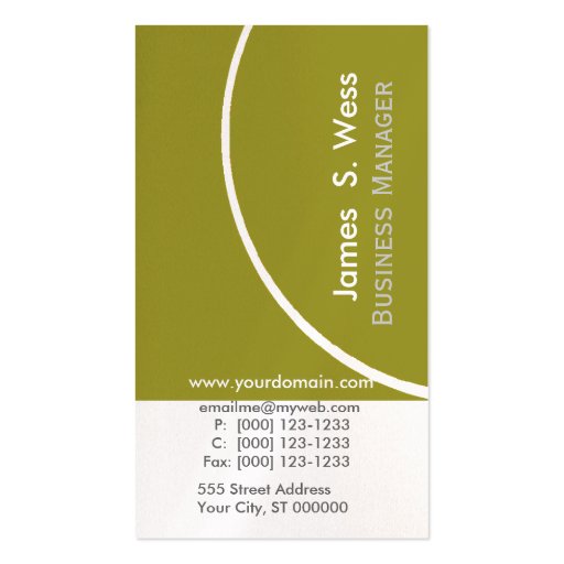Eco Green Business Design Business Card