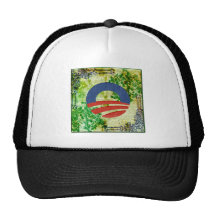 Eco Grunge Obama 2012 Reelection Design Trucker Hat