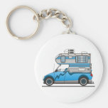Eco Pick Up Camper Blue Keychains
