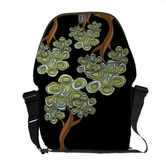 Eco Tree Abstract Print on Black Commuter Bags