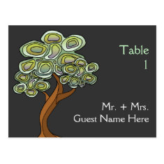   Eco Tree Table Guest Card Post Card