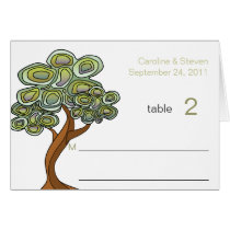 Eco Tree Wedding Table Cards